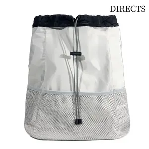 Directs Stylish White Drawstring Backpack - Functional & Trendy Design for Everyday Use