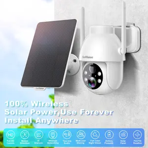 SeeVision Outdoor Solar Camera – Wireless 2K HD, IP66 Waterproof, Two-Way Talk & Instant Siren Alarm-