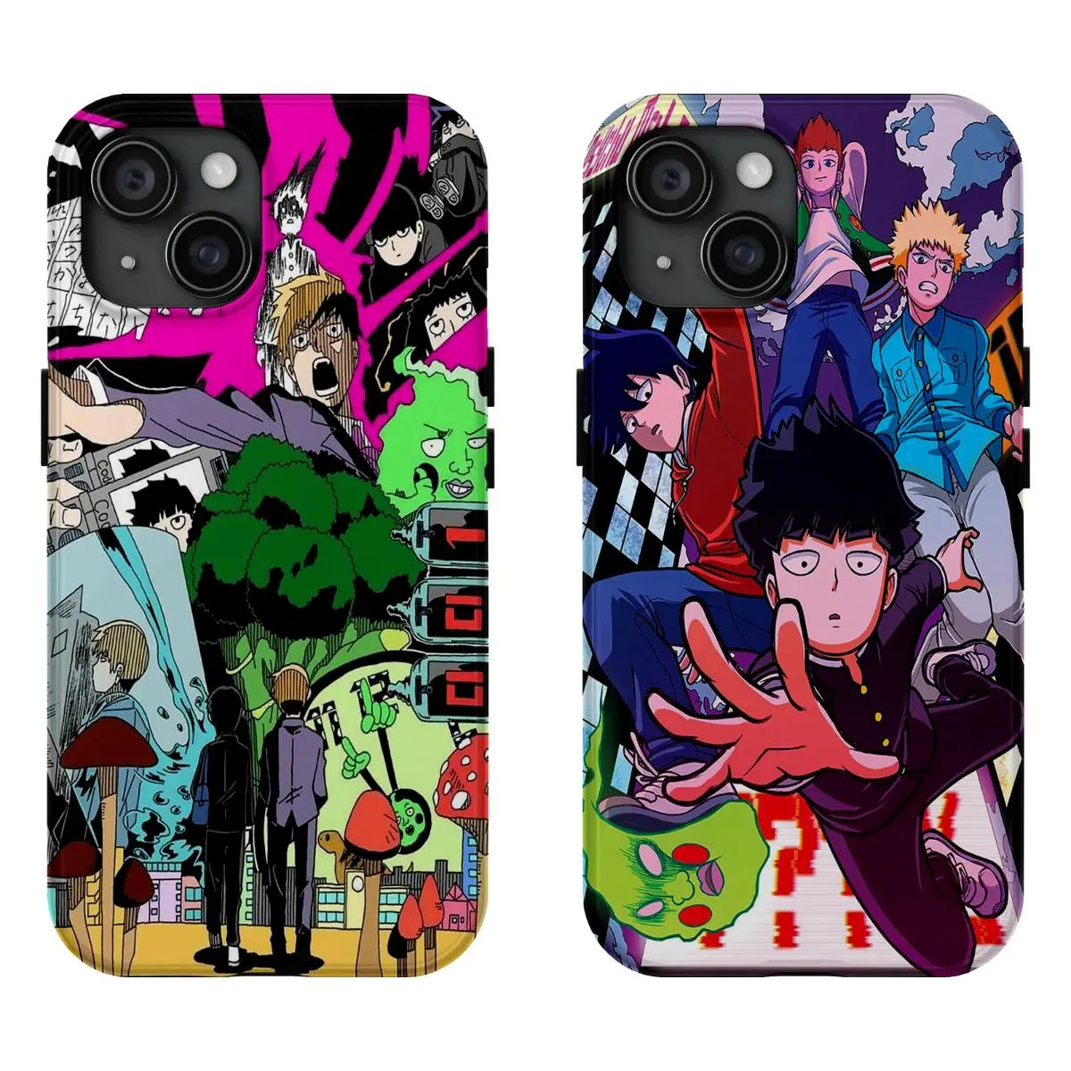 Anime Mob Psycho 100 Durable Colorful Phone Case, Casing & Cover Accessory, Protective Drop-Proof for iPhone 17,16,15,14,13,12,11 Pro Max Plus Air, Unique Design Gift