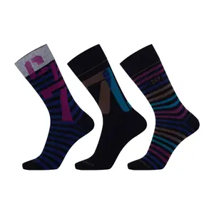 CR7 Men's Cotton Blend 3-Pack Fashion Socks, Gift Box