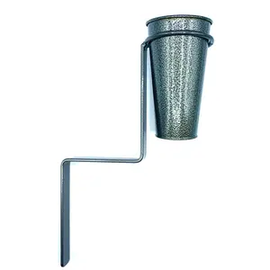 Cemetery Silver Ground Mount Stand with Vase