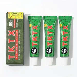 TKTX Tattoo Numb cream-Limited 3‑Pack Numbing Cream, Green 80% – Strong numbing for a relaxed tattoo session.