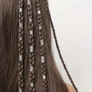 40pcs/set Mixed Hair Rings Set, Dreadlocks Beads Hair Braid Rings Clips Dread Locks Hair Braiding Cuffs