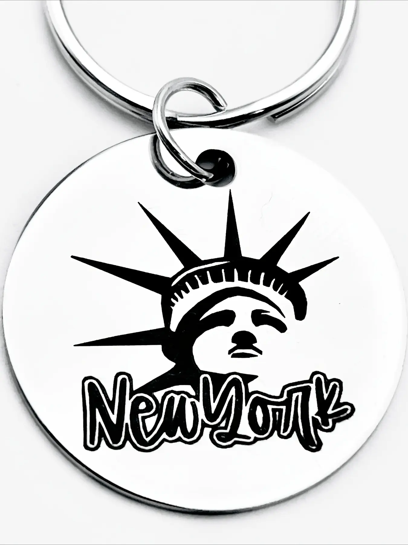 1 New York Keychain - Featuring an engraved Statue of Liberty and a bold New York design, this durable men's keychain makes a minimalist gift for him—perfect for birthdays, Christmas, Father's Day, or anniversaries.