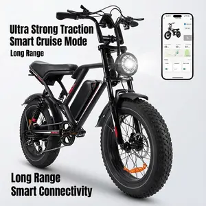 Smart Peak 1500W Ebike 48V 17.5Ah Removable Battery 31MPH 20" Fat Tire Dual Shock Absorber Adults Electric Bike for Mountains Snow Sand Road Folding High-Powered E-Bike electric  bicycles