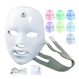 7-Color LED Red Light Therapy Face Mask, Cordless Rechargeable Photon Skin Rejuvenation Device, Daily Skincare Essential & Perfect Summer Gift for Women