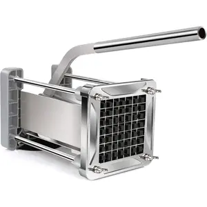 French Fry Cutter, Professional Potato Cutter Stainless Steel with 1/2-Inch Blade Great for Potatoes Carrots Cucumbers