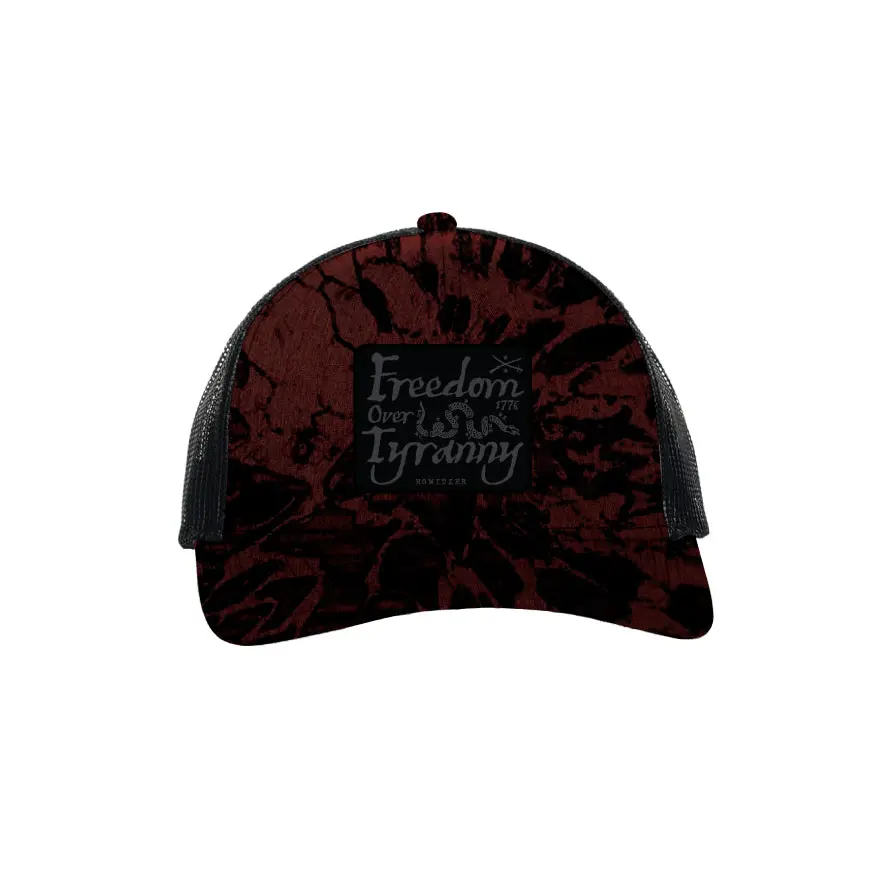 Howitzer Men's Freedom Camouflage Graphic Hat Snapback Cap, 6-Panel Mid-Profile Polyester Hat with Adjustable Mesh Back, Unisex, Polyester Fits, Baseball Cap, One Size Fits Most
