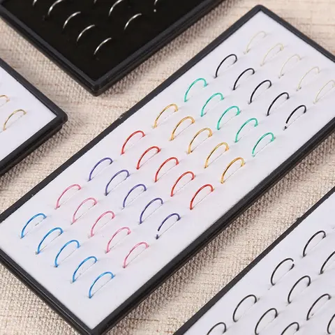 Simple Stainless Steel Nose Ring, Nose Rings Studs, 1 Set Fashionable Body Jewelry, Nose Piercing Jewelry for Women & Men, Summer Trendy All-match & Exquisite Jewelry for Birthday Gift