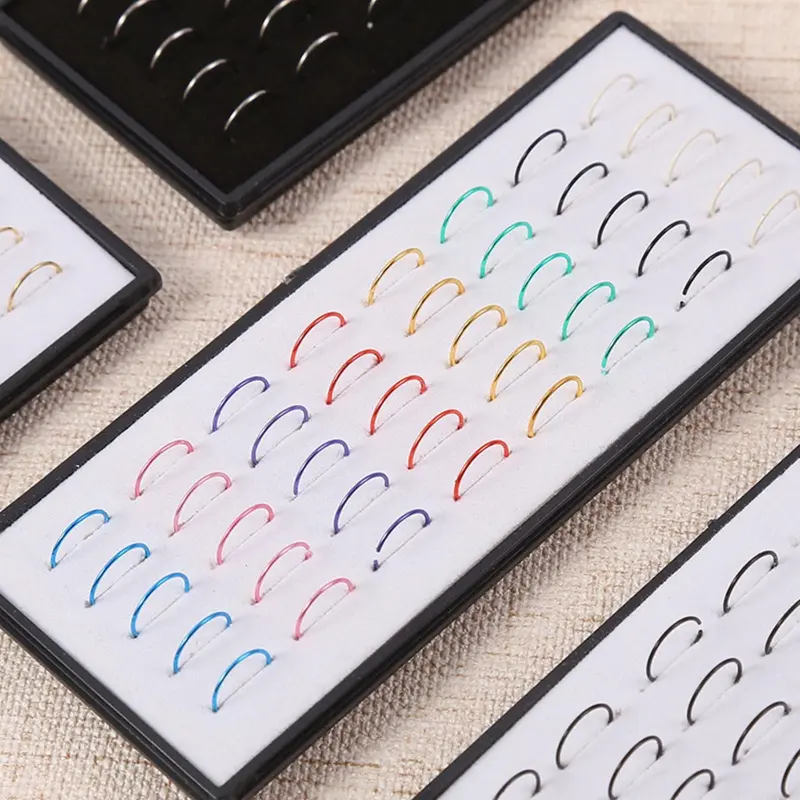 Simple Stainless Steel Nose Ring, Nose Rings Studs, 1 Set Fashionable Body Jewelry, Nose Piercing Jewelry for Women & Men, Summer Trendy All-match & Exquisite Jewelry for Birthday Gift