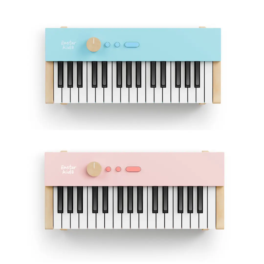 Eastar KIDO V-10 32-Key Compact Solid Wood Portable Piano Keyboard - Donner's Sub-brand Whimsical Shape Musical Toy for Toddlers Learning, Mini Keyboard