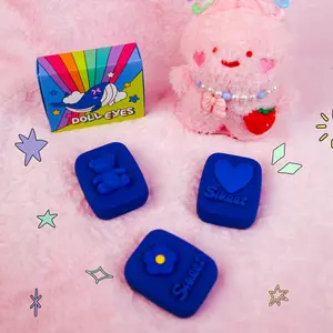 Daily Contact Lens Organizer Set - Blue Box with Adorable Design Ideal for Daily Use and Storage