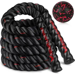 Weighted Jump Rope for Fitness - 9.8Ft Heavy Battle Ropes for Exercise, 3LB Workout Rope for Women & Men, Skipping Rope for Gym Training, Home Workout
