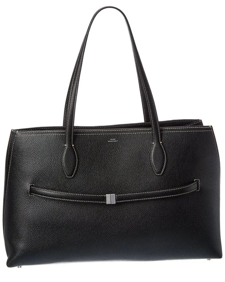 TOTEME Logo Leather Tote