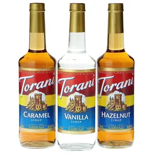 Torani Coffee Syrup Variety Pack - Vanilla, Caramel & Hazelnut Coffee & Soda Flavoring -Three - 25.4 Fl. Oz Bottles