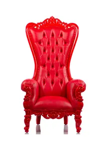 Shellback Throne Chair (Red/Red Leather)