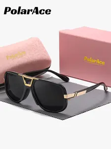 olarAce 1 Piece Unisex Fashionable And Luxurious Full Frame Sunglasses Exquisite Craftsmanship Rectangular Frame Polarized Sunglasses UV400