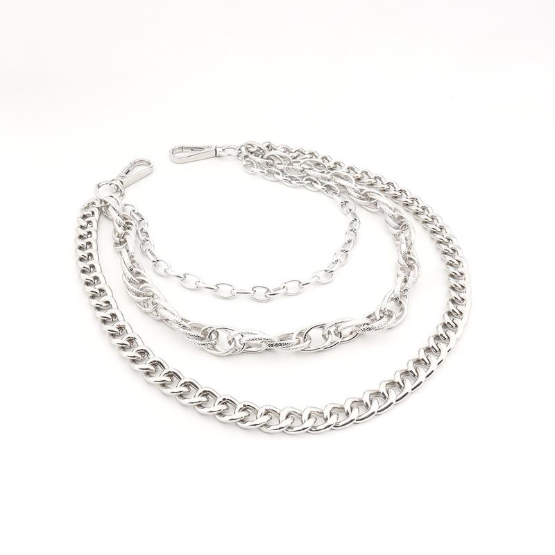 PINKPIN Wallet Chain Pants Chain Hip Hop Punk Jeans Chain Key Chain Goth Accessories for Women Men Silver