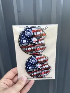 mens american flag car coasters set of 2