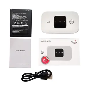 150Mbps 4G LTE Portable WiFi Hotspot, Unlocked Mobile Router with SIM Slot & 2100mAh Battery, Pocket Internet for Travel Outdoor