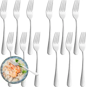 12 Piece Dinner Forks Set Food Grade Stainless Steel Forks Silverware