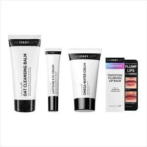 TikTok Bestsellers Kit - Oat Cleanser, Caffeine Eye Cream, Omega Water Cream, & Plumping Lip Balm