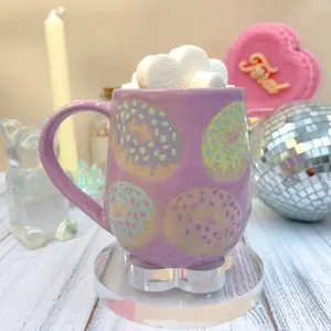 Purple Donut Ceramic Mug