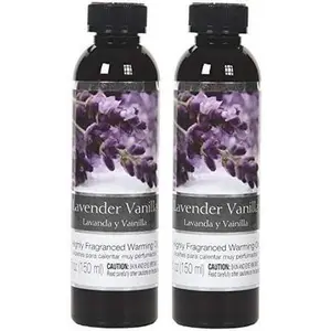 Set of 2 Lavender Vanilla  Warming Oils 5 Ounce Ideal  for Weddings  Reiki Meditation Bathroom Settings P1