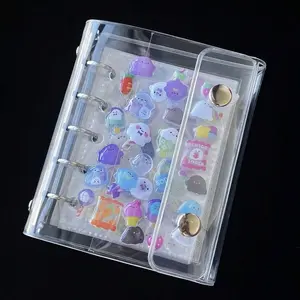 M5 Transparent Soft Leather Notebook, Sticker Book Diary, Scrapbook Photo Album, Portable Multifunctional Student Journal, Holds Photos and Small Items