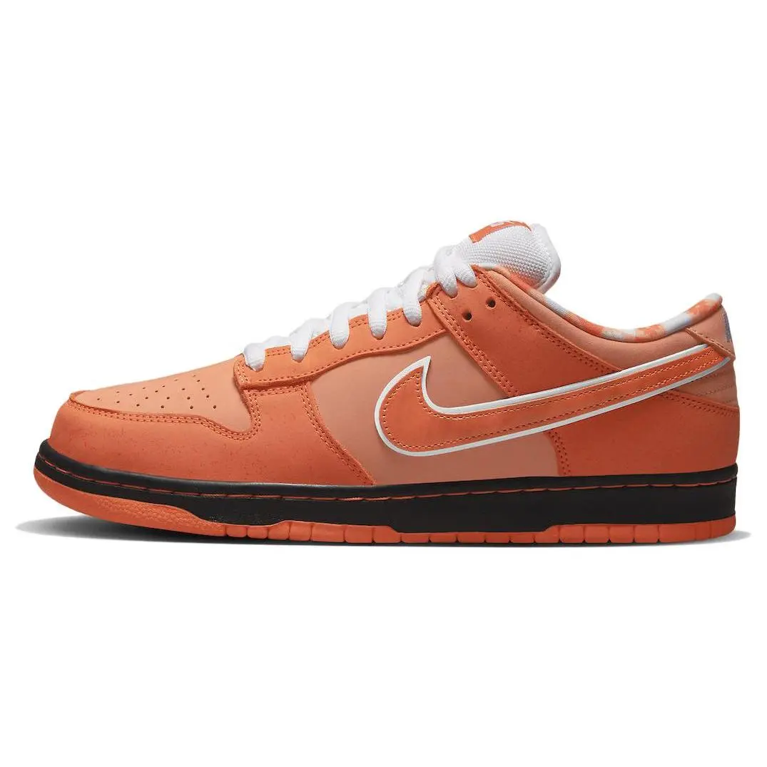 Nike SB Dunk Low Concepts Orange Lobster Durable Non-slip Skate Shoes Unisex Frost Electro White FD8776-800