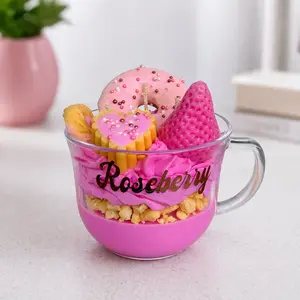 Artisan Candle 18 oz Eco-Candle Handmade with Love Dessert Design Perfect for Gifts or Room Decor