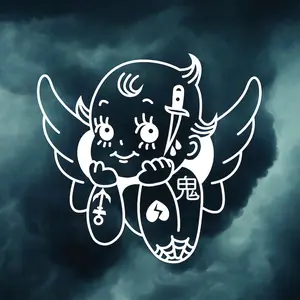 Kewpie Doll Tattoo Angel Baby JDM Car Decal Laptop