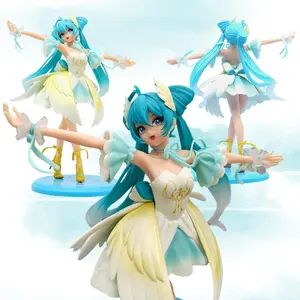 New Noble and Elegant Swan Ballet Hatsune Miku Pvc Character Model Ornament Animation Collector Statue Desktop Decoration