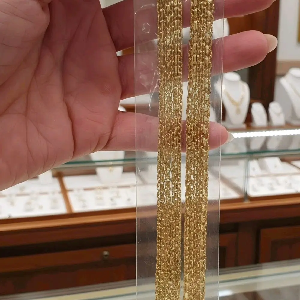 14k Gold Plated Choker Necklace, 18in Length