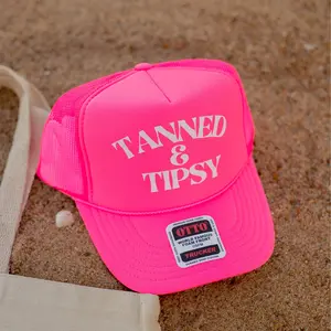 Tanned and Tipsy Trucker Hat - Summer Hat