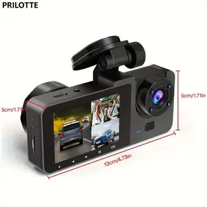 Full UHD Car Camera Front Rear with Free 64GB SD Card,HDR,Dashcam for Cars,Night Vision,Loop Recording,WDR,24H Parking Mode,Driving Recorder, No App