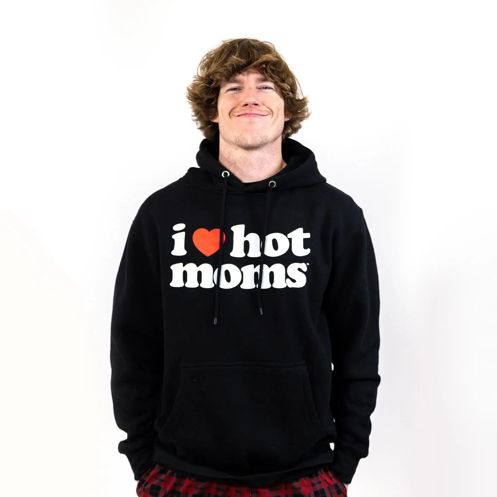 I Heart Hot Moms Funny Statement Graphic Hoodie for Trendy Streetwear Lovers Bold Humor Casual Outfit Top T-shirt Sweatshirt and Hoodie