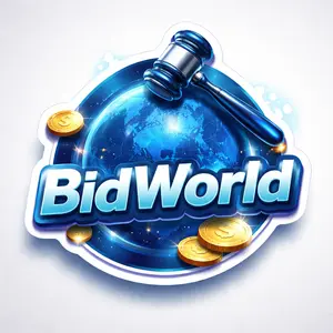 BidWorld Blue color physical Stickers