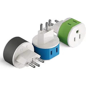 Japan, Philippines Power Plug Adapter with 2 USA Inputs - Travel 3 Pack - Type A (US-6) Safe Use with Cell Phones, Laptop, Camera Chargers, CPAP, and More