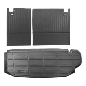 fathersdaygift  VEVOR Cargo Mats Compatible with Toyota Kluger Highlander 2020-2024, Custom Fit TPE Cargo Liner Set for SUVs, Trunk and Rear Back Seat Protector Replacement, Trunk Mat and Backrest Mats