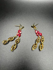 DNA Double Helix Bloody Charm Earrings