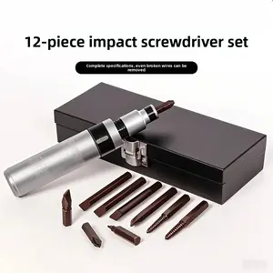 Collision impact screwdriver set, capable of striking ultra hard cross impact screwdriver, rusted screw extractor