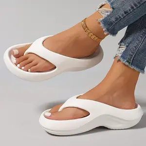 Thick Sole Summer 2025 Women's Fashion Slides - Non-Slip EVA Casual Flip-Flops Beach Sandals Summer Soft-Soled Slippers shoes Girl Footwear