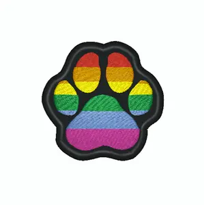 Pride Paw Flag LGBTQ+ Embroidered Patch