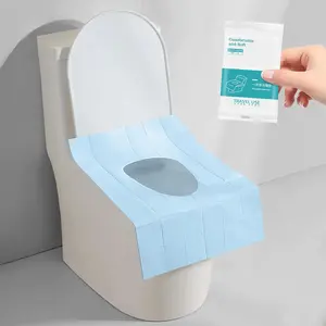 20 count Quality Disposable Toilet Seat Covers Stick-On Non-Slip for Public Toilets  Hotel, Portable Travel Toilet Seat Mats Pads Cushions for Man Woman Girls, Each Wrapped Individually