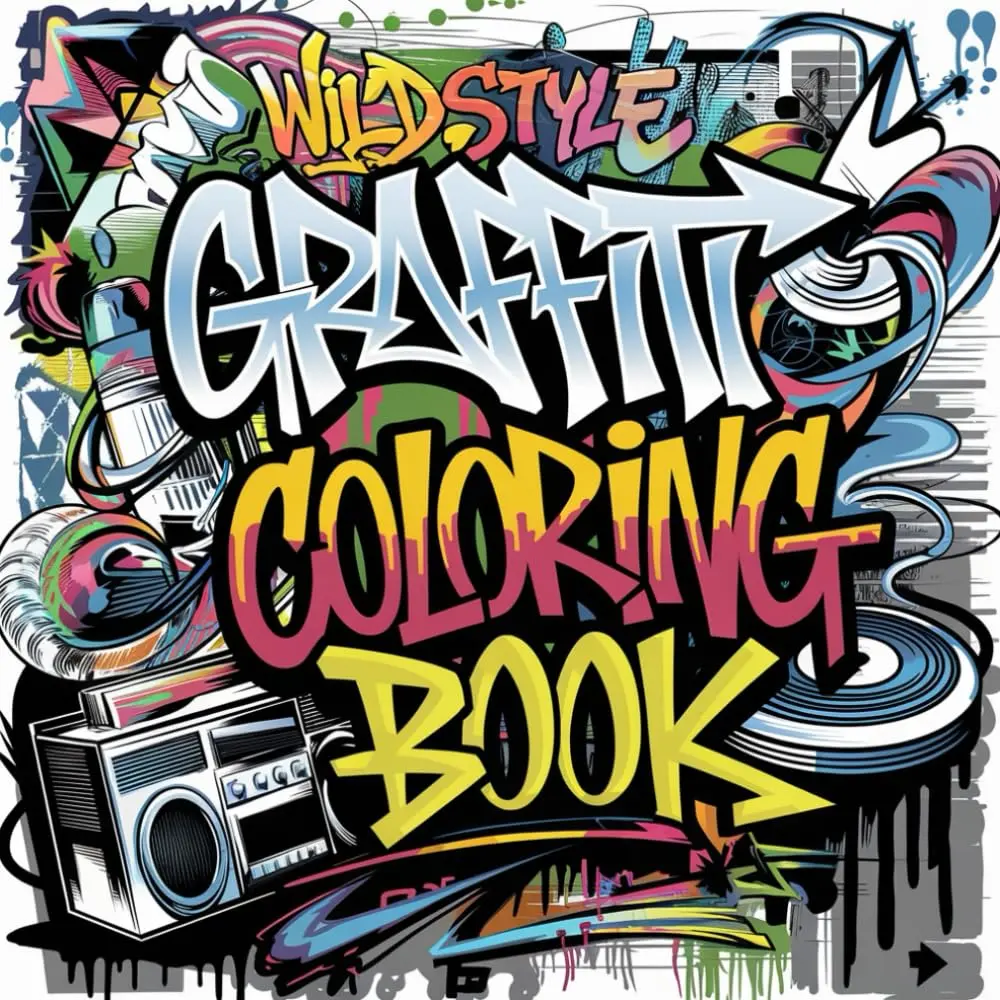 Hip-Hop Graffiti Coloring Book for Adults: Street Art and Rap-Inspired Designs for Creative Expression