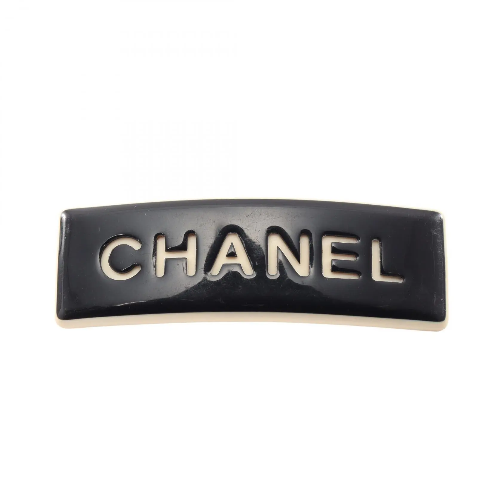 Pre-owned CHANEL Plastic Small Leather Goods Logo Barrette