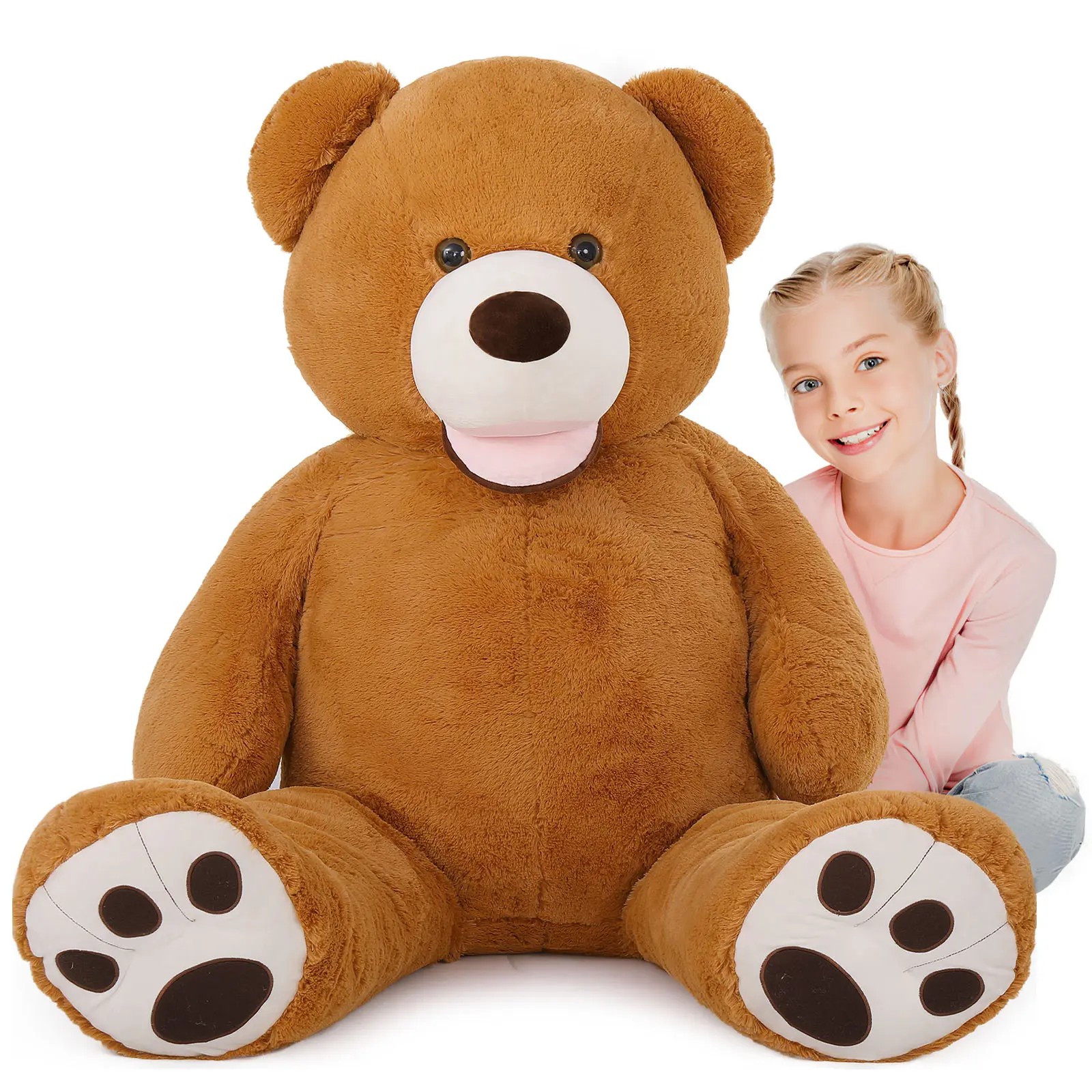 Giant Teddy Bear Stuffed Animals, 51 Inch Kid's Girlfriend Holiday Gift