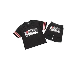 Crown Black Mesh Jersey Short Set