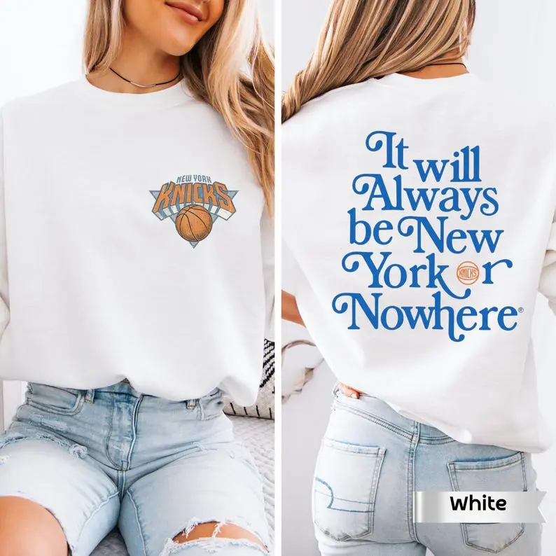New York Or Nowhere Streetwear,Vintage front and back New York Basketball Shirt